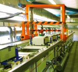Automatic vibration plating production line